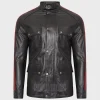 Daytona Red Stripe Leather Jacket