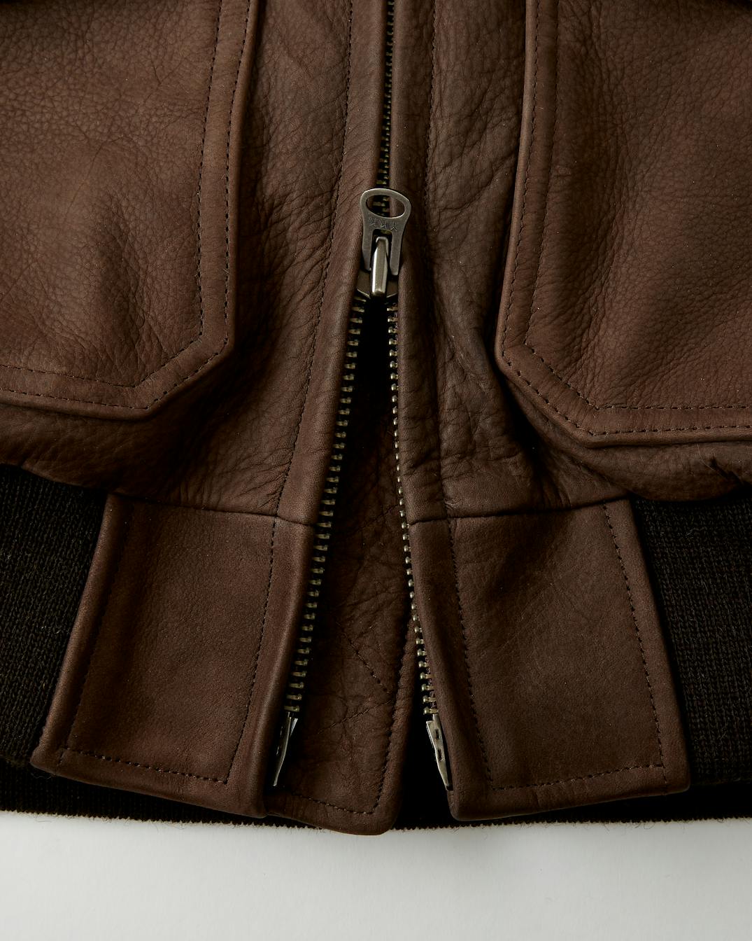 Lightweight Leather Flight Jacket - Image 3