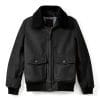 Relaxed Bomber Leather Jacket