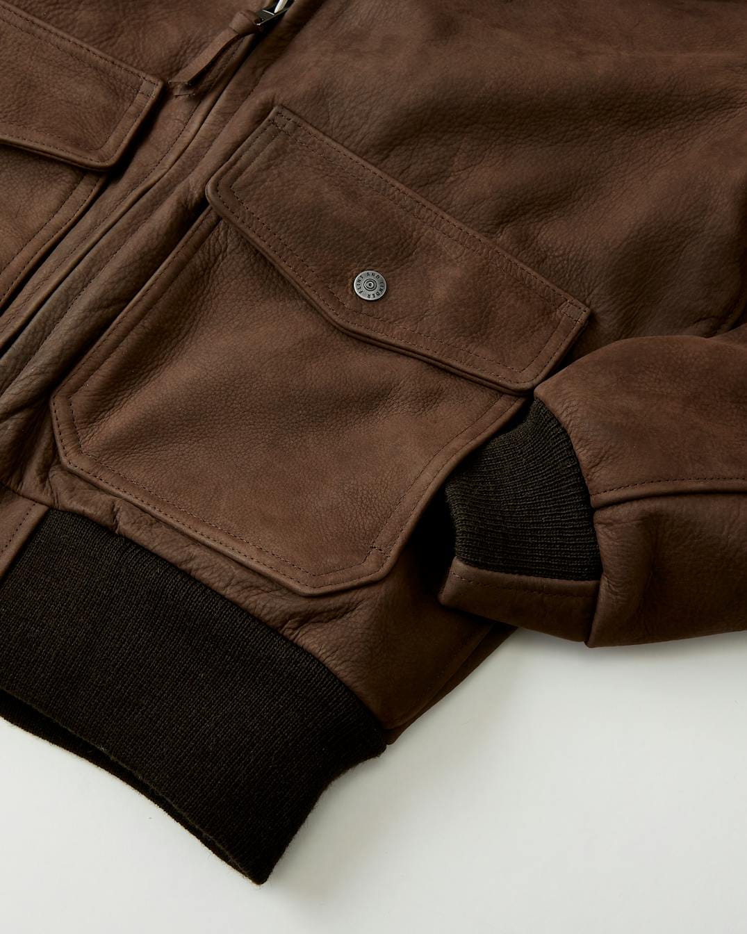 Lightweight Leather Flight Jacket - Image 5