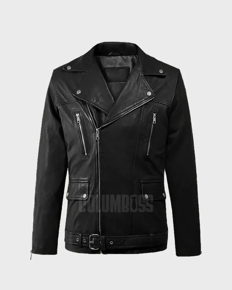Dauntless Black Biker Leather Jacket
