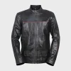 Men Cafe Racer Black Leather Jacket