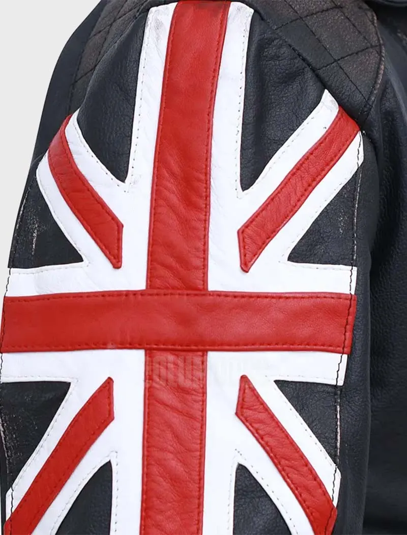Bold Union Jack Leather Jacket – Men’s Biker Style