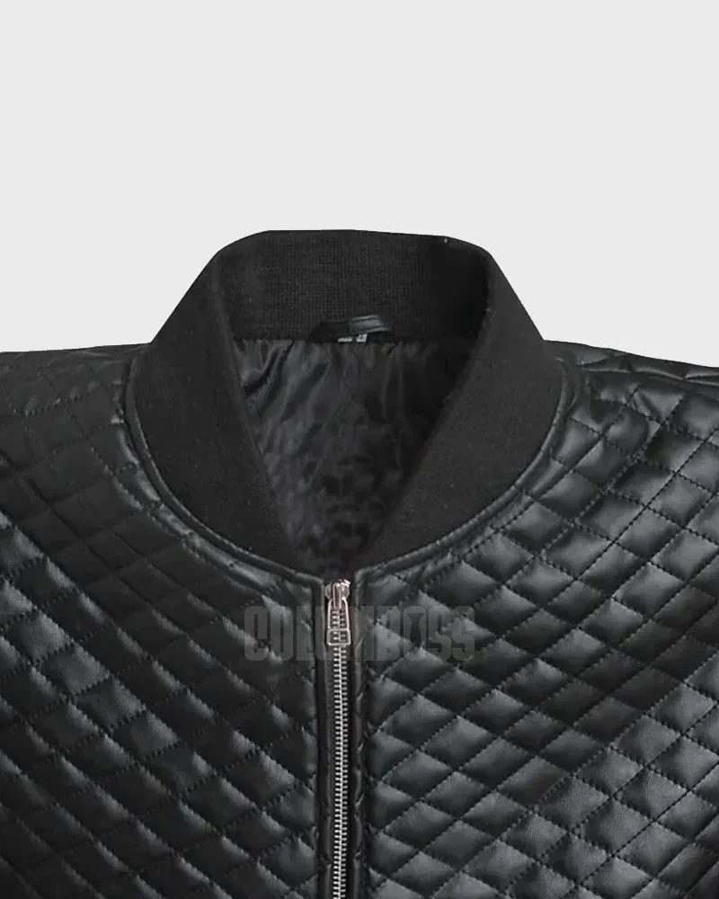 Men’s Biker Jacket – Quilted Bomber Style