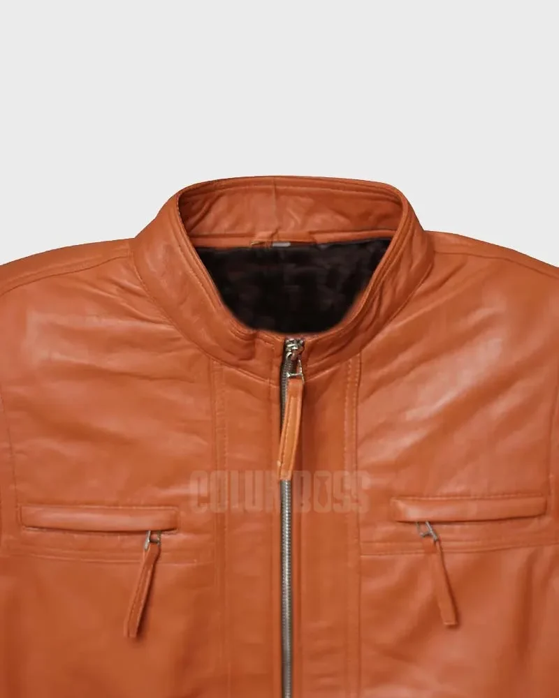 Men’s Lightweight Black Leather Vest – Motorcycle Style