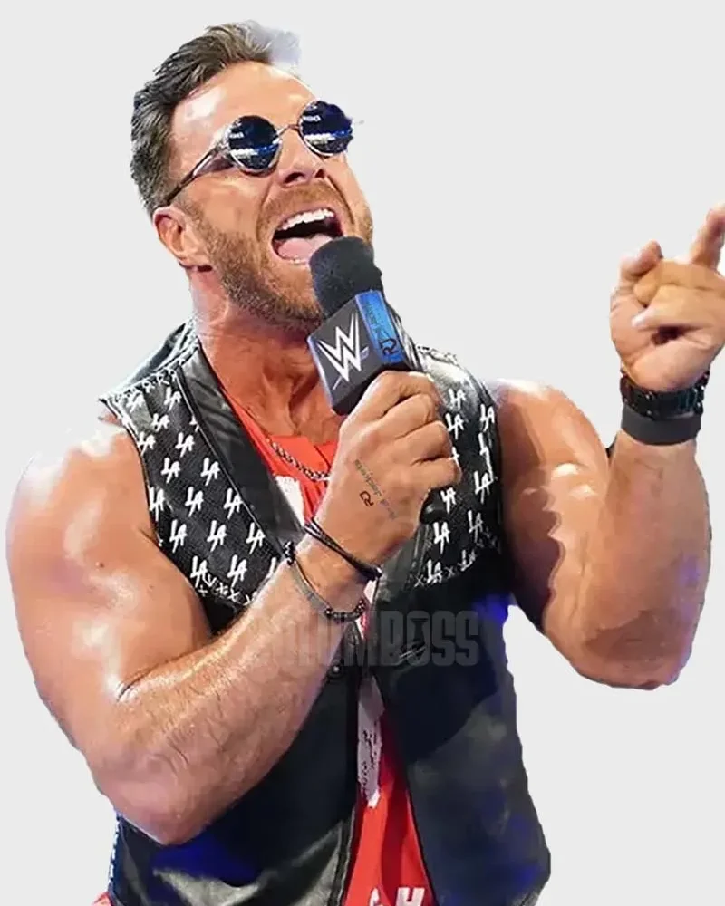 Stylish WWE Smackdown Leather Vest for Fans