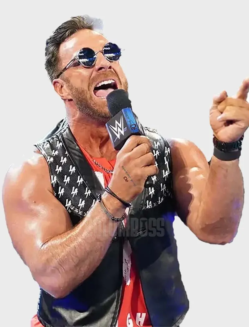 Stylish WWE Smackdown Leather Vest for Fans