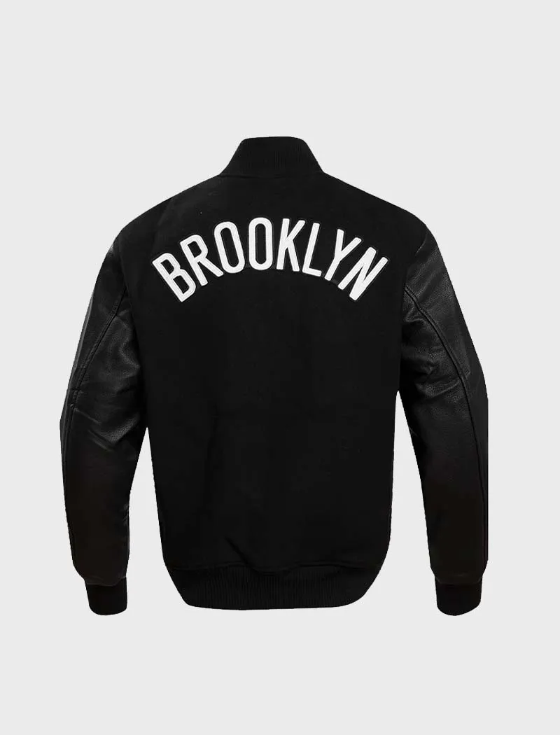 Brooklyn Nets Starter Black Scout Varsity Jacket