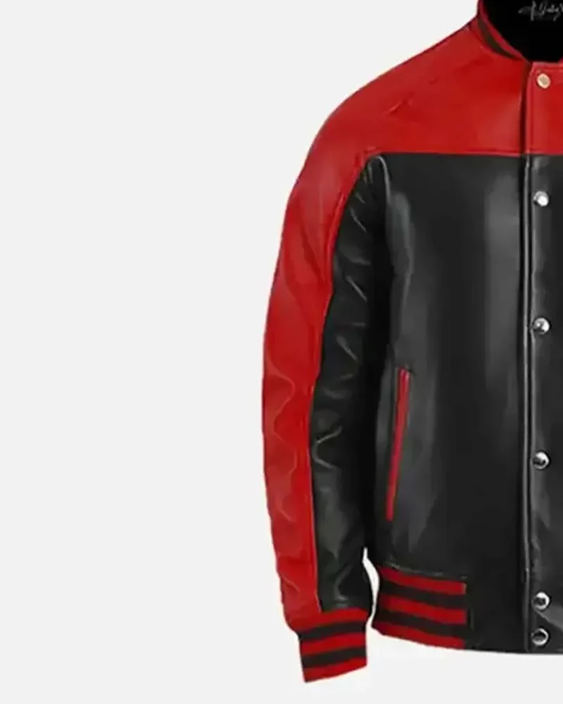 Men’s Black and Red Bomber Jacket