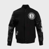 Men’s Brooklyn Nets Black Varsity Jacket