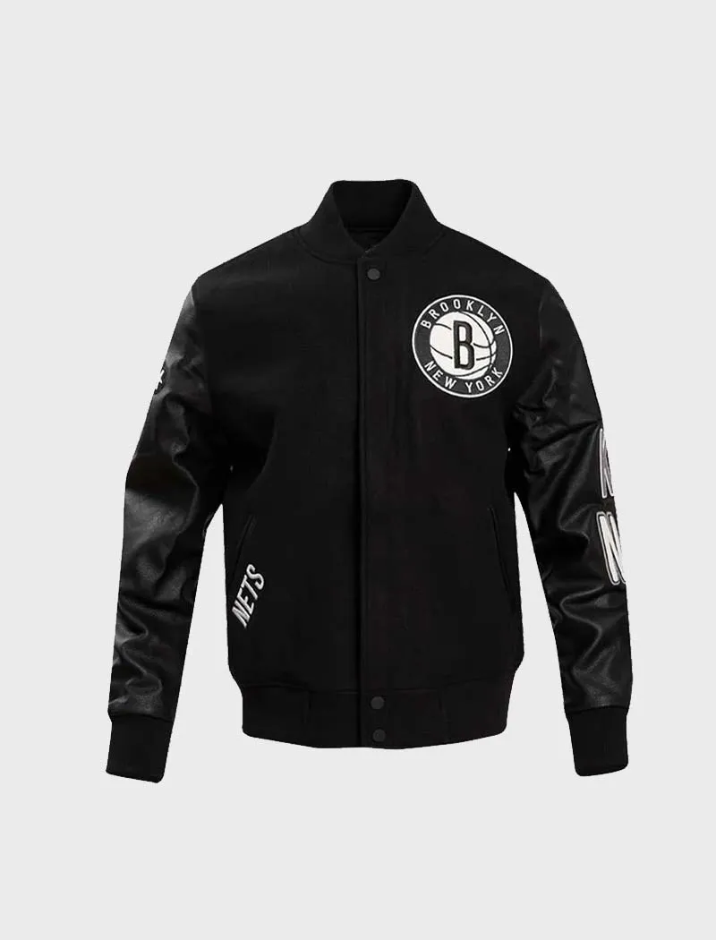Men’s Brooklyn Nets Black Varsity Jacket