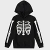 Dark Skeleton Print Hoodie