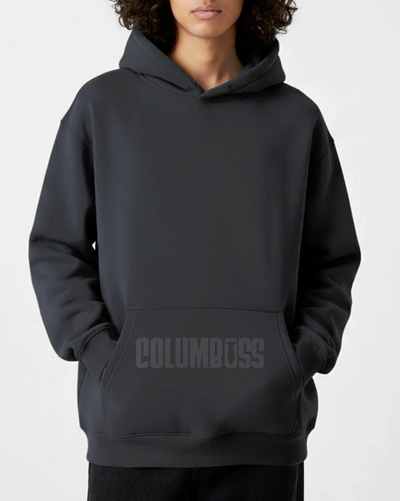 Heavy Weight Cozy Pullover Hoodie - Black