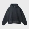 Winter Heavy Weight Cozy Cotton Pullover Hoodie - Black