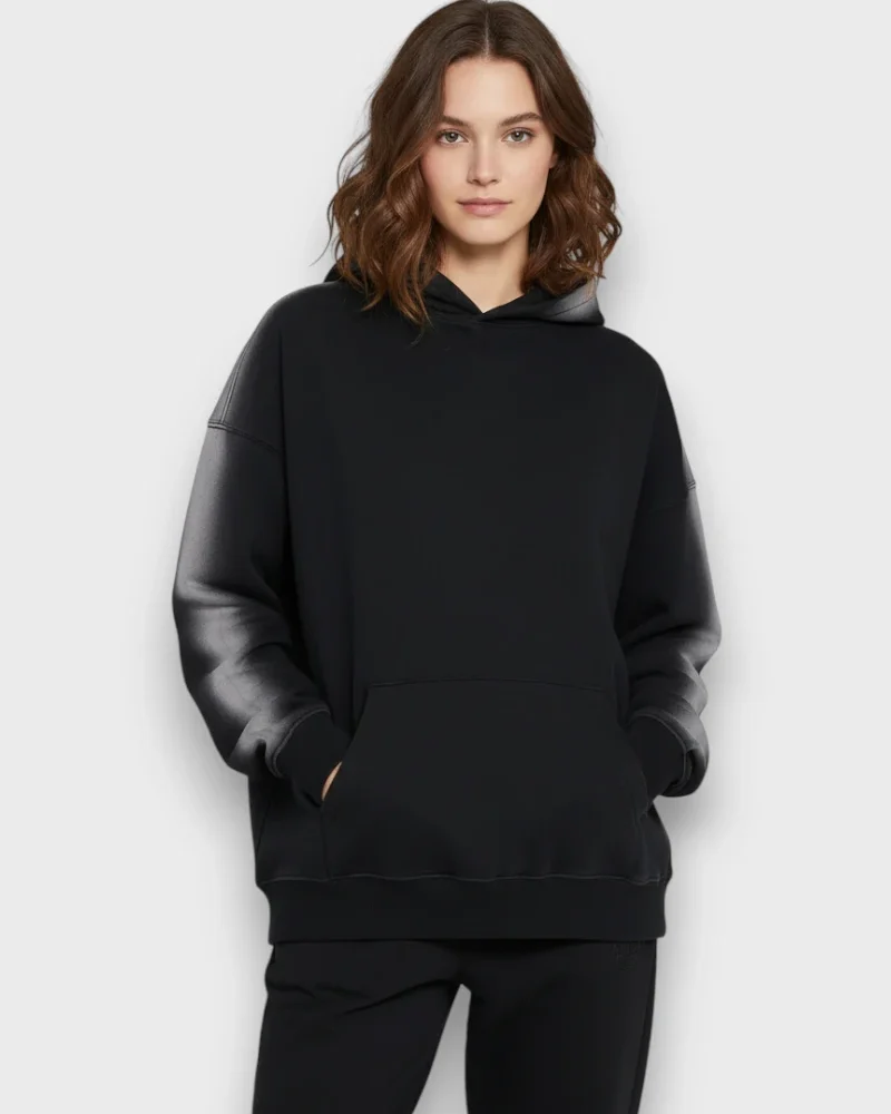 Edge Sprayed Effect Hoodie Female