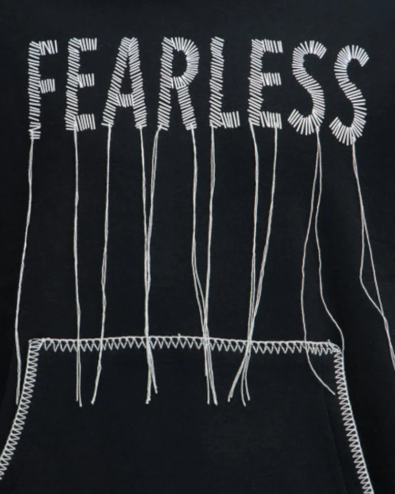 Tyson Stitch Fearless Black Hoodie