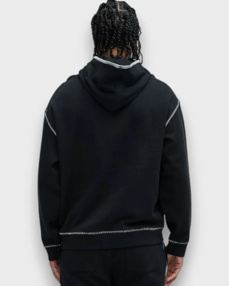 Tyson Stitch Fearless Black Hoodie Back