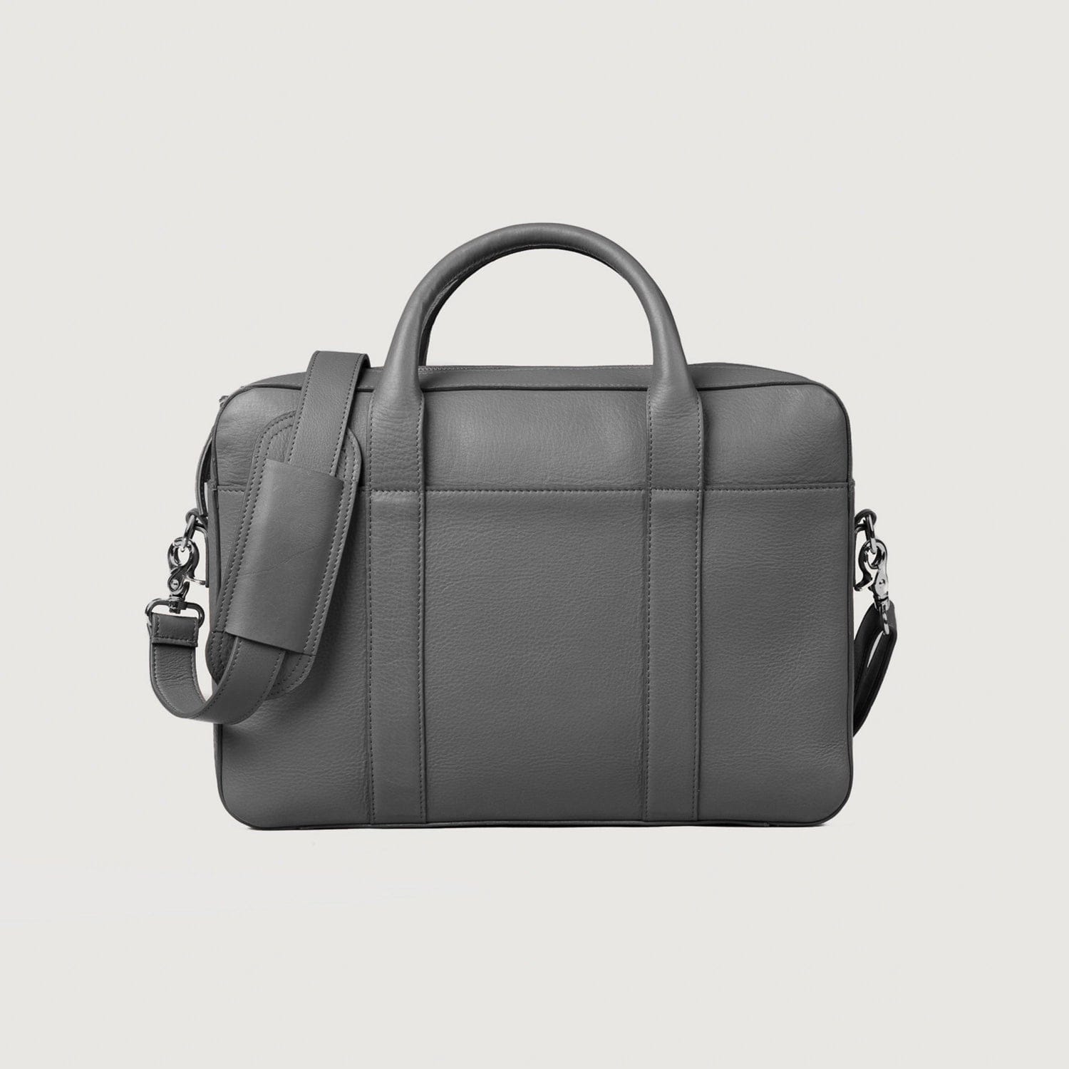 Executive Grey Leather Briefcase