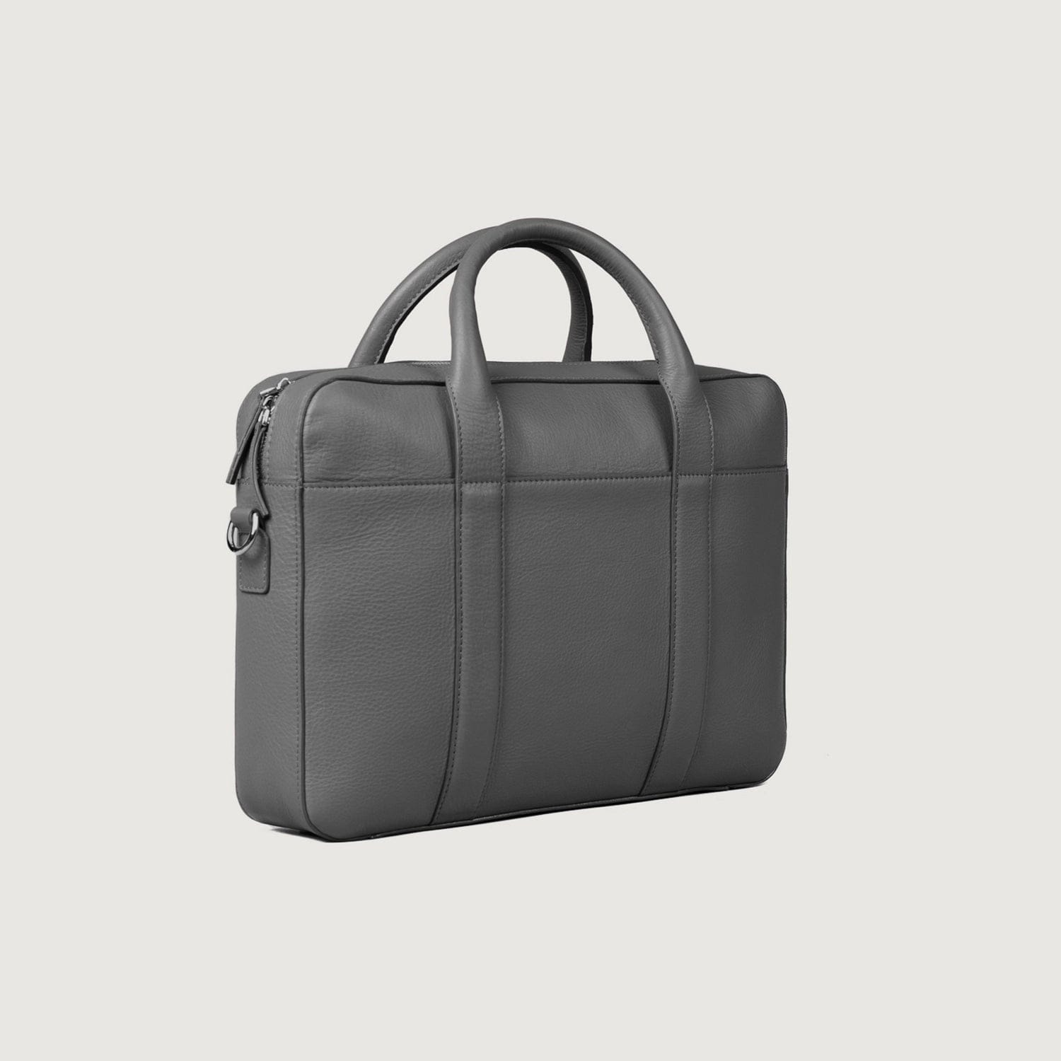 Executive Grey Leather Briefcase - Image 4