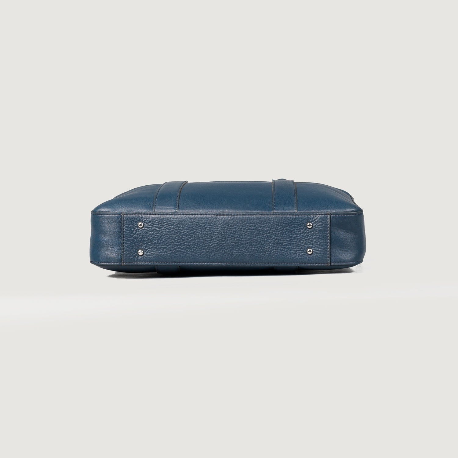 Executive Navy Blue Leather Briefcase