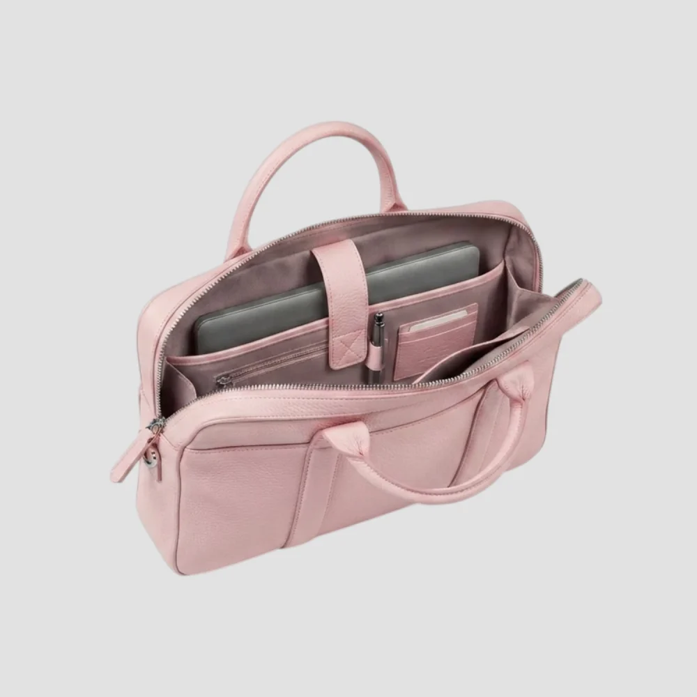 Executive Pink Leather Briefcase