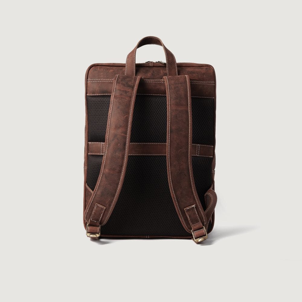 The Urban Trekker Leather Laptop Backpack – Vintage Brown