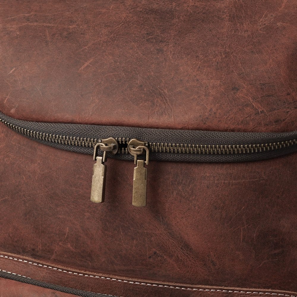 The Urban Trekker Leather Laptop Backpack – Vintage Brown