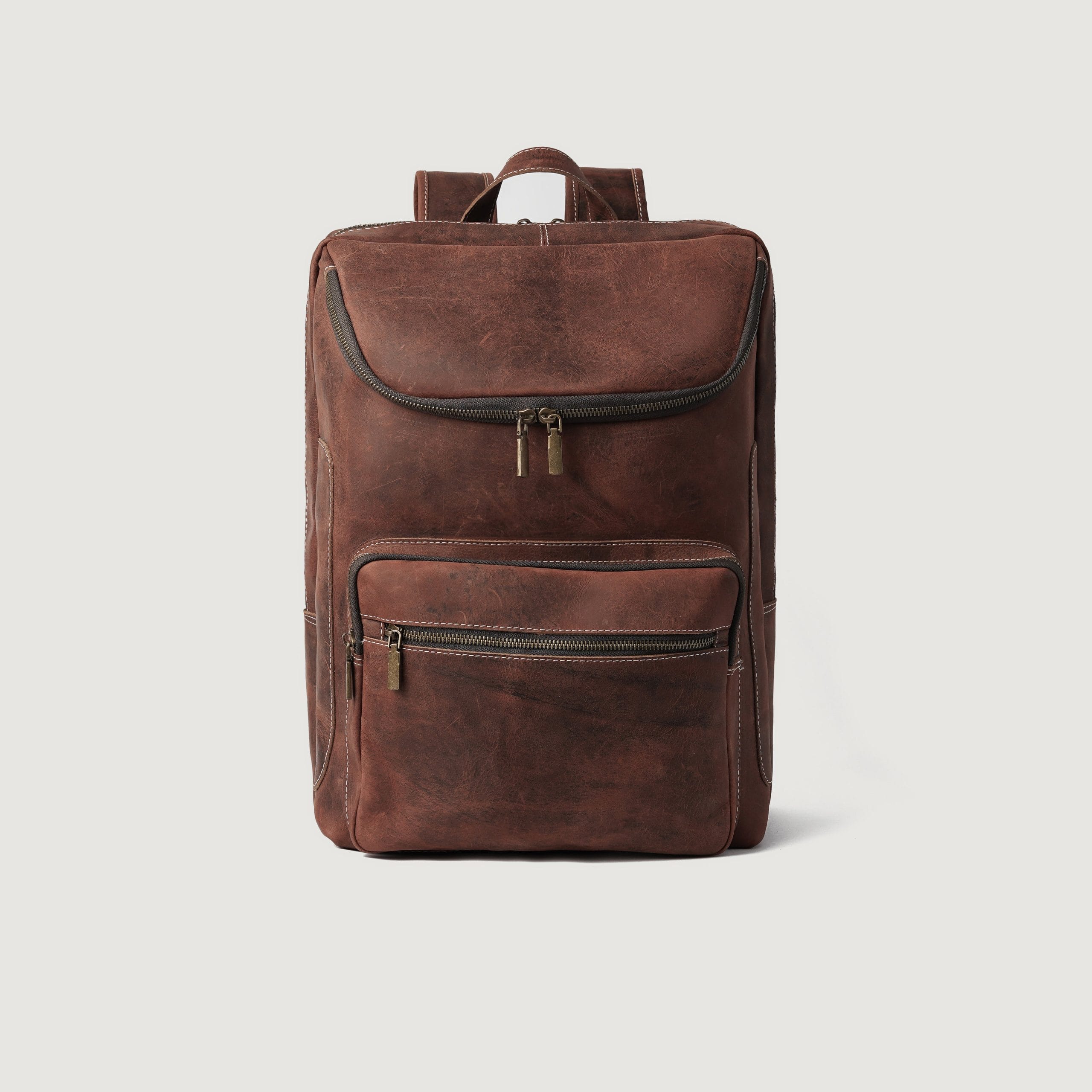The Urban Trekker Leather Laptop Backpack – Vintage Brown