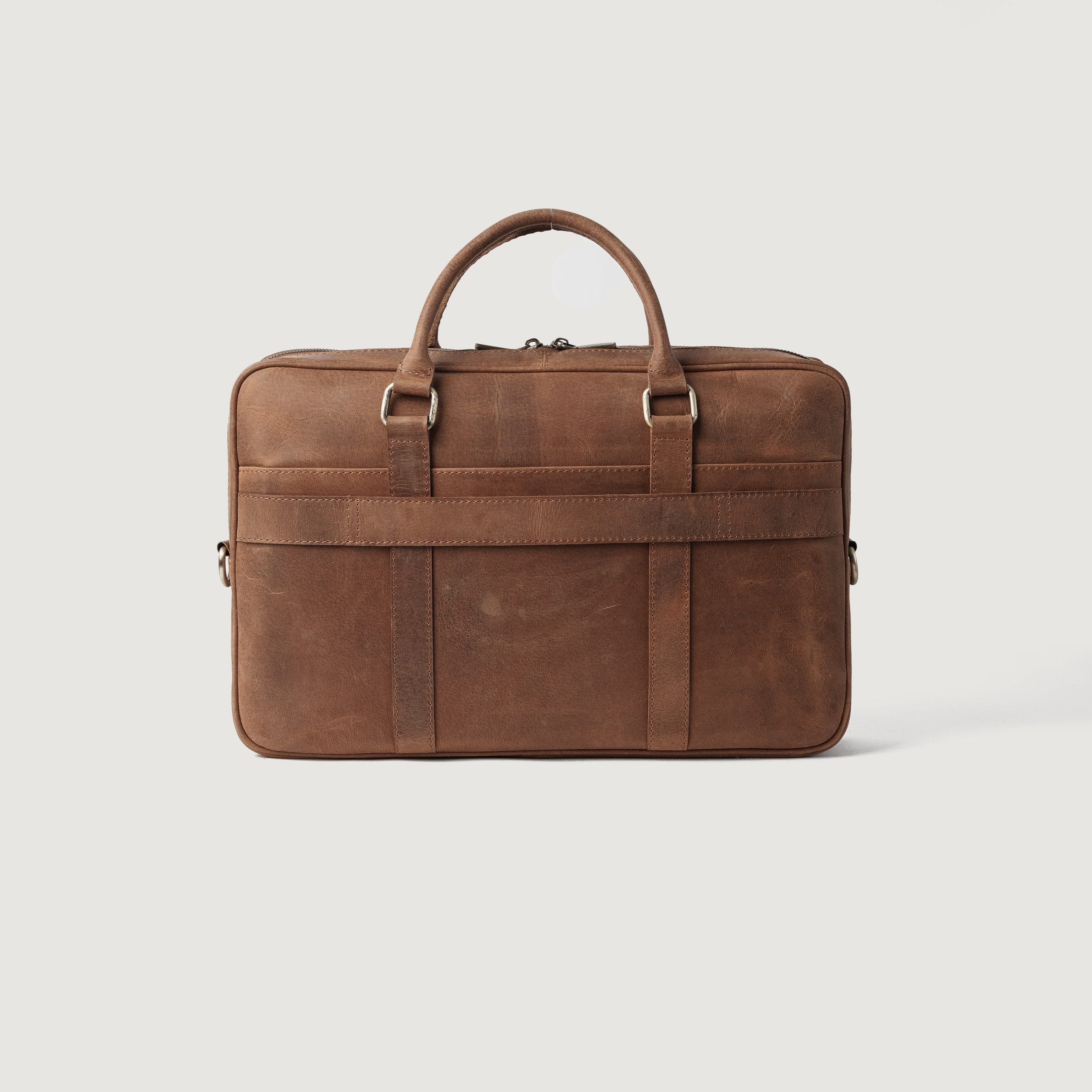 Vintage Tan Leather Briefcase