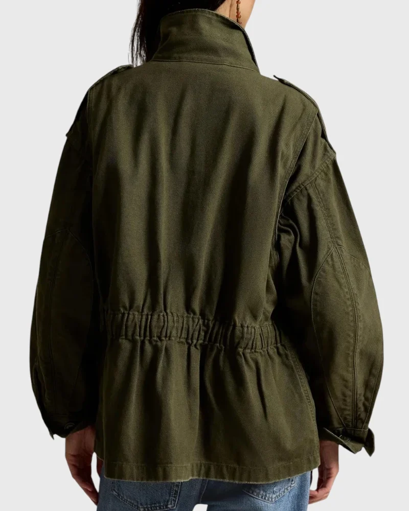 Victoria Beckham field green jacket